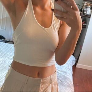 Better Be Cream Halter Tank Top